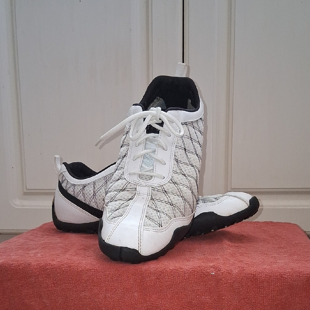FootJoy Black and White Sneakers with Textured Design